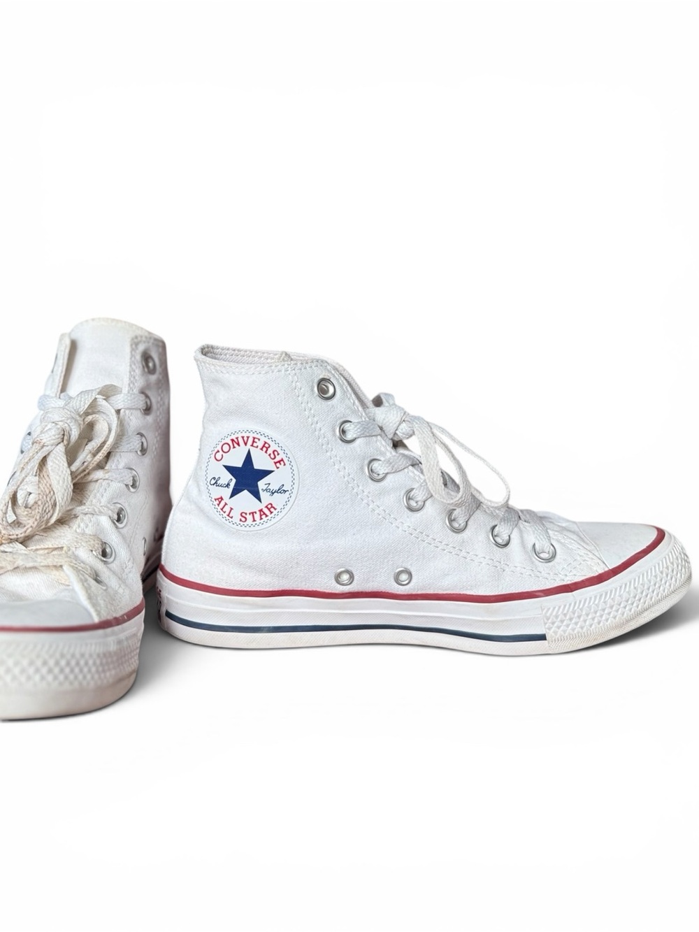 Converse Chuck Taylor All Star High Top White Canvas Sneakers Women’s 6.5